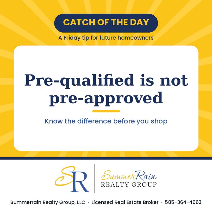 Catch of the Day graphic: Pre-qualified vs. pre-approved: know the difference before you shop