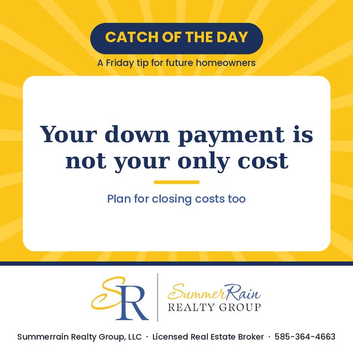 Catch of the Day graphic: Saving for the down payment? Save for these too.